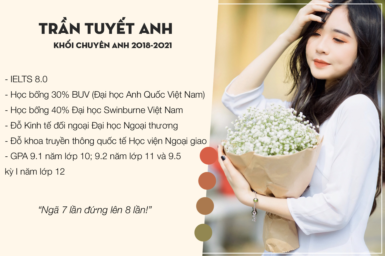 Những thành tích đầy tự hào trong chặng đua vào đại học của cô nàng 12 Anh